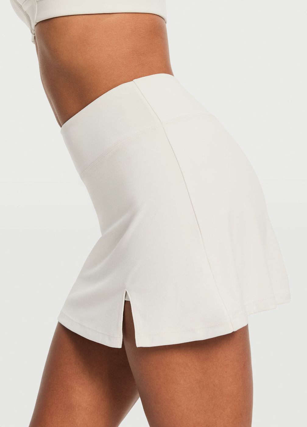 A-line Mini Skirt in White, second view