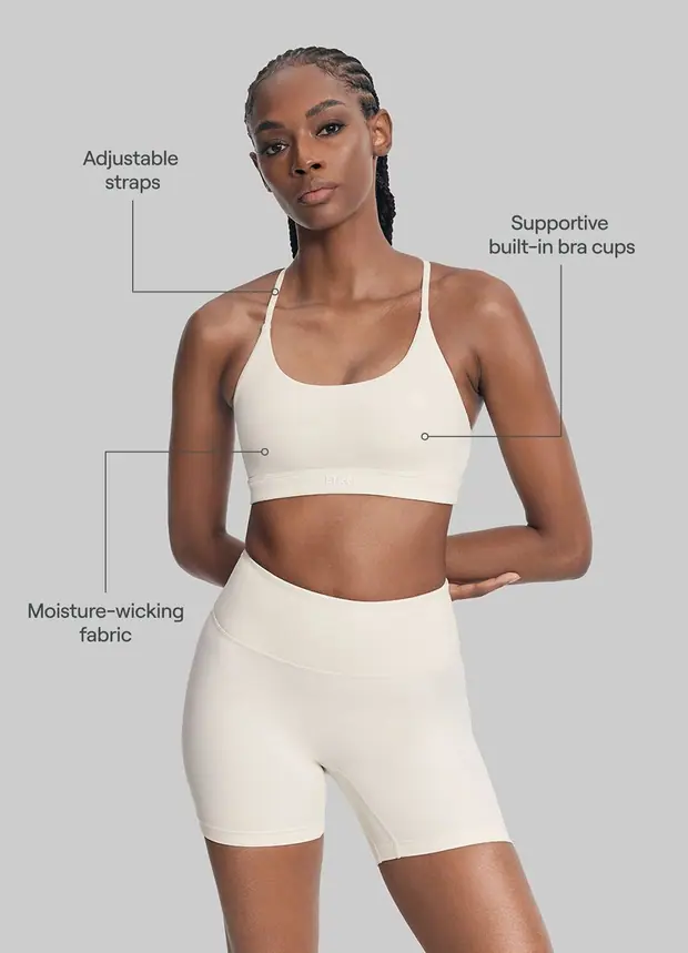 Airy Active Strap Top in Ivory, second view