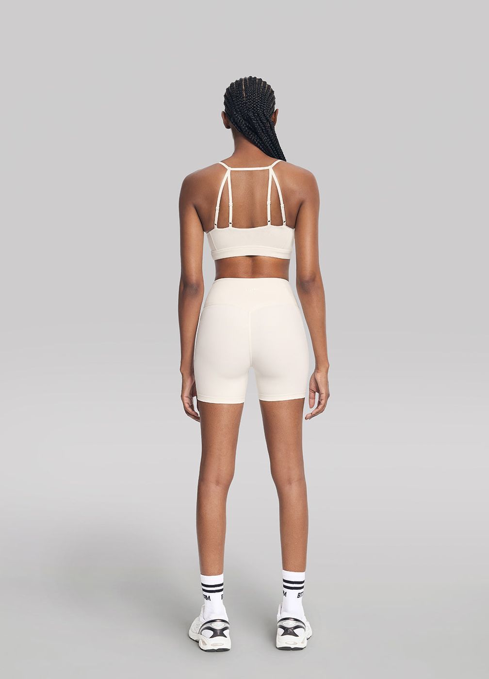 Airy Active Strap Top in Ivory, detail