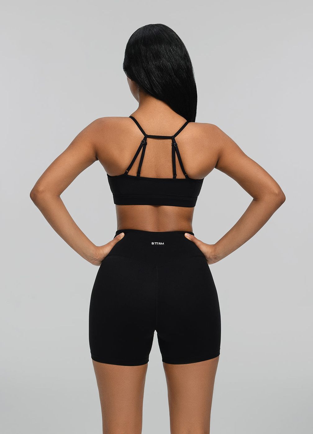 Airy Active Strap Top in Black, detail