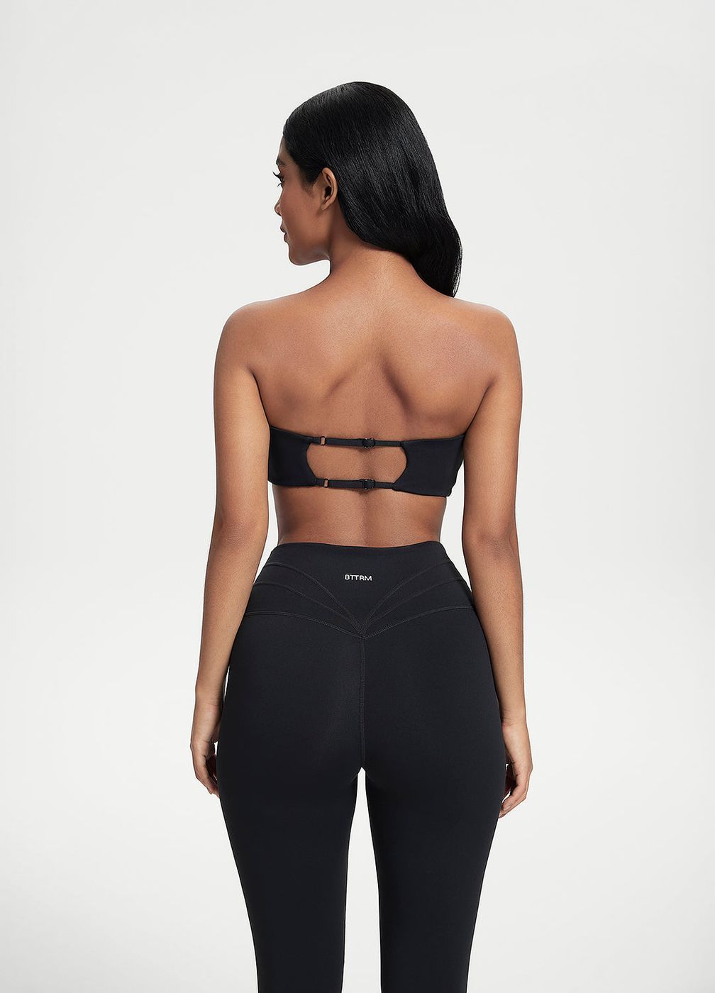 Back-clasp Bandeau Top in Black, detail