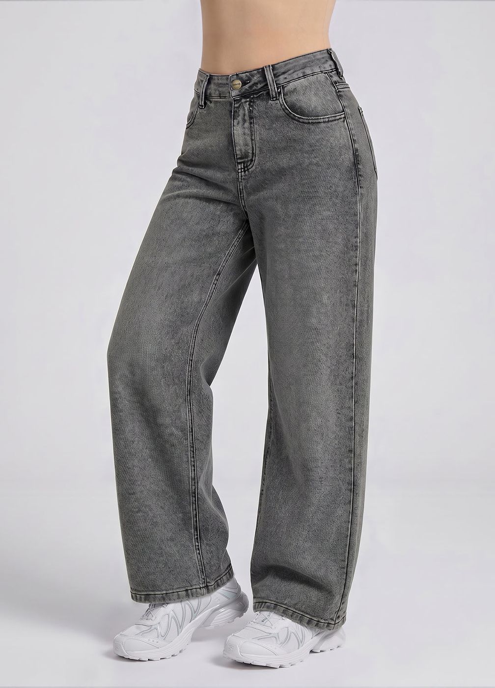 Baggy Jeans in Grey, detail