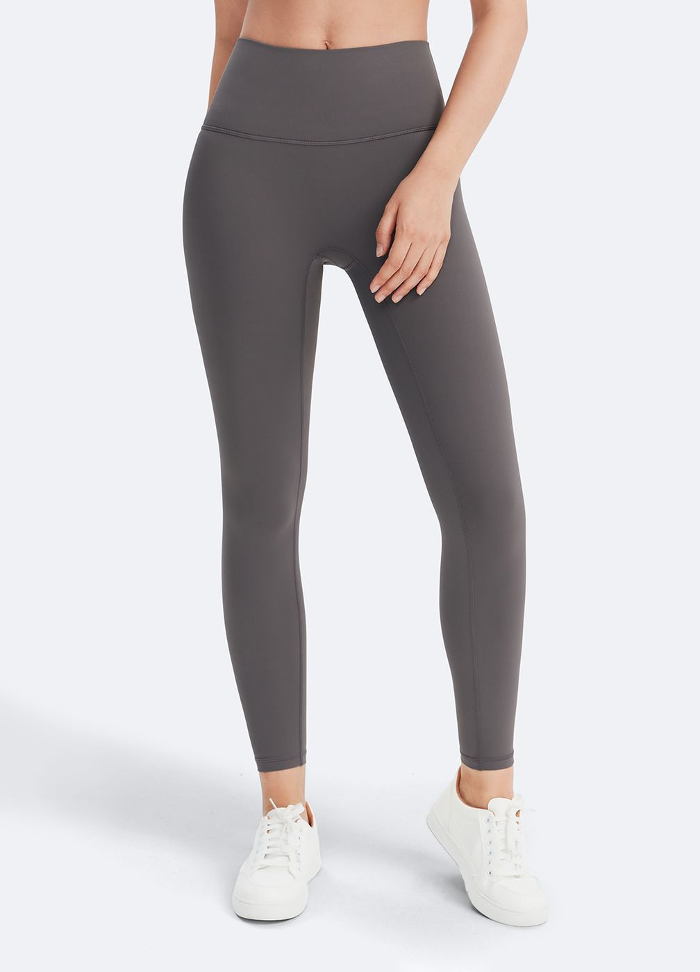 Casual Fit Leggings in Gray, front view