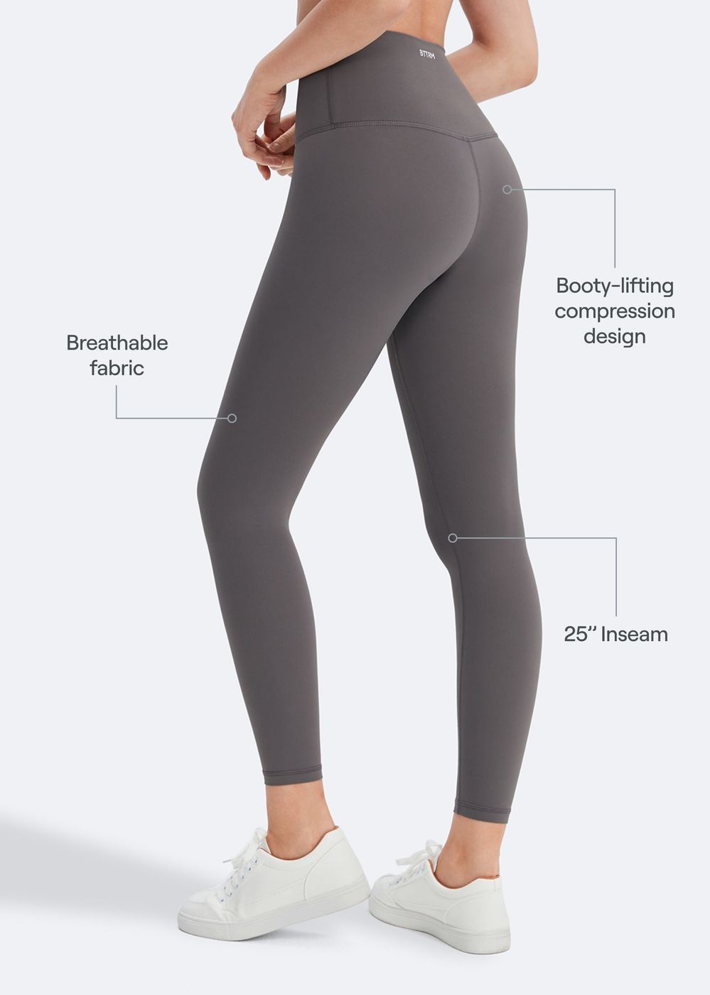 Casual Fit Leggings in Gray, second view