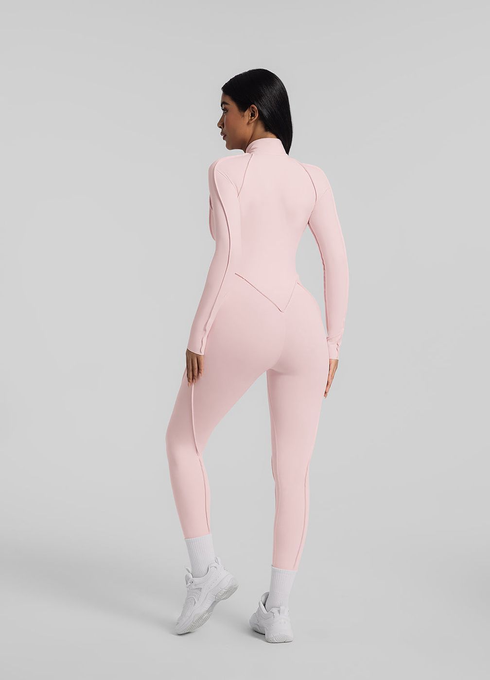 Closed-back Catsuit in Ballet Pink, detail