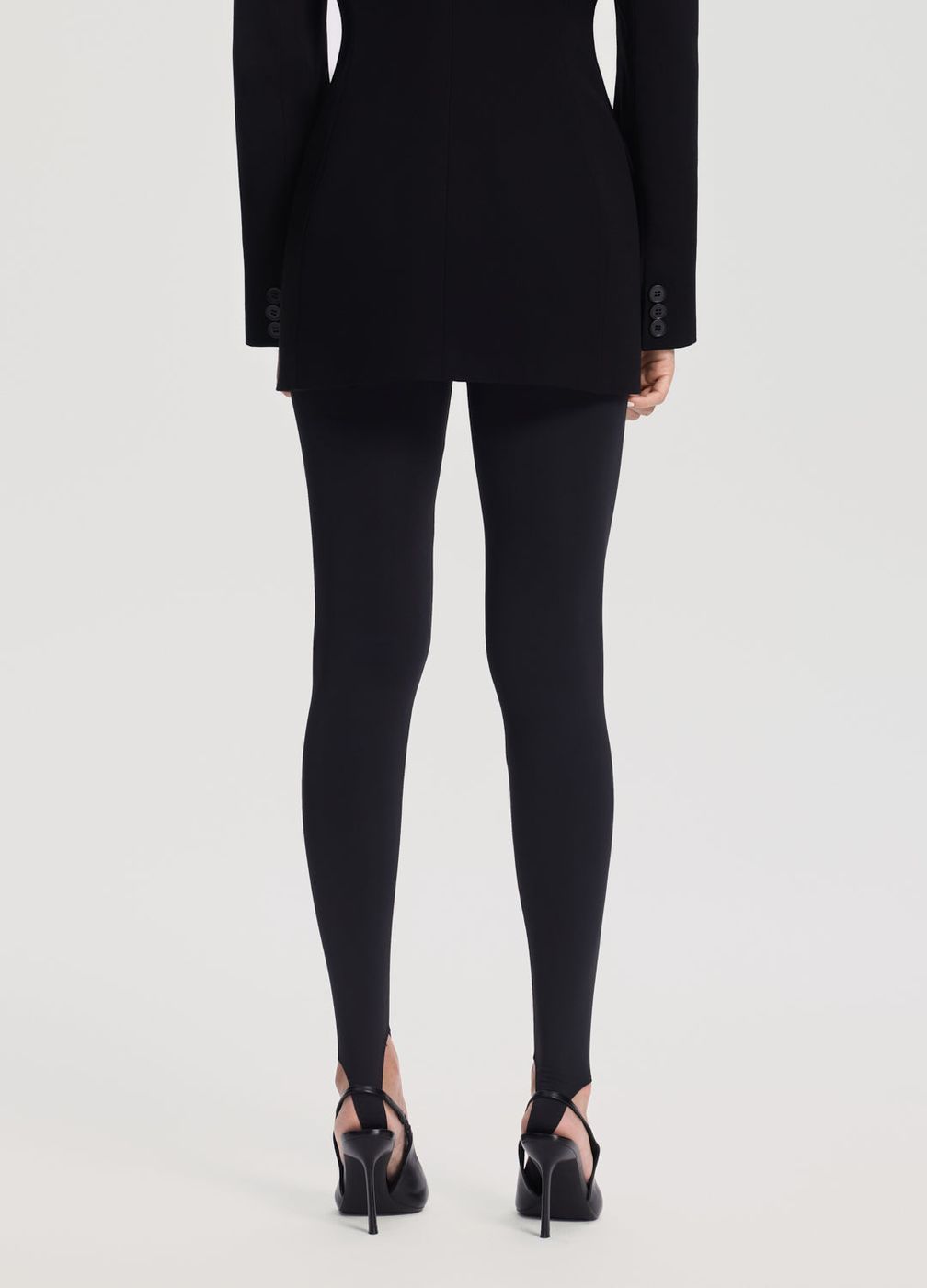 Contour Stirrup Leggings in Black, detail