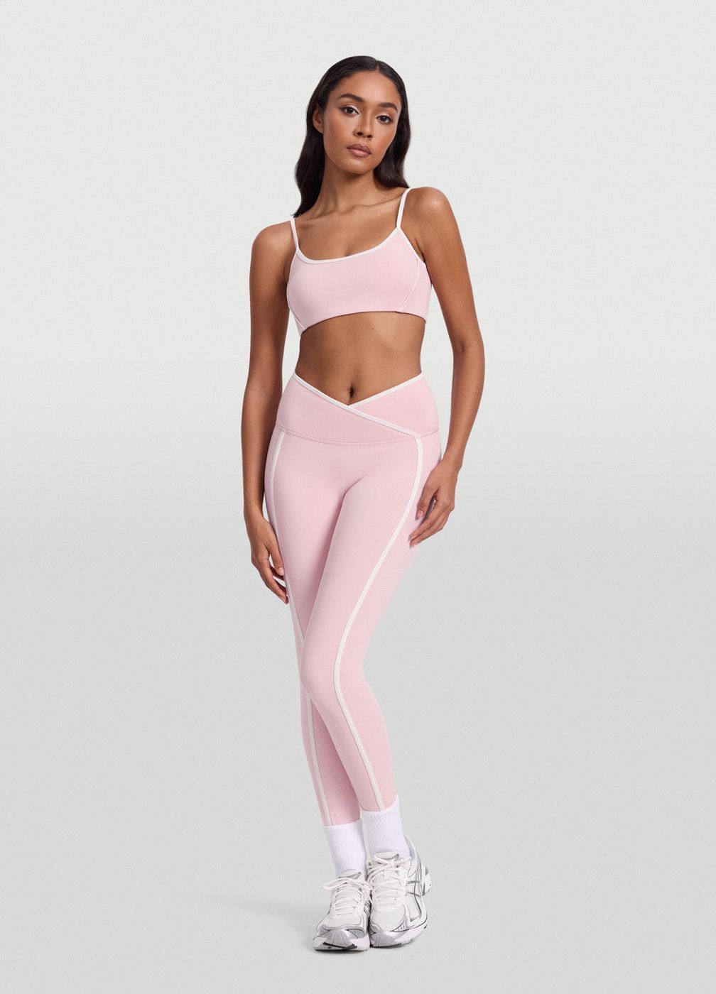 Contrast Scoop Top in Ballet Pink, second view