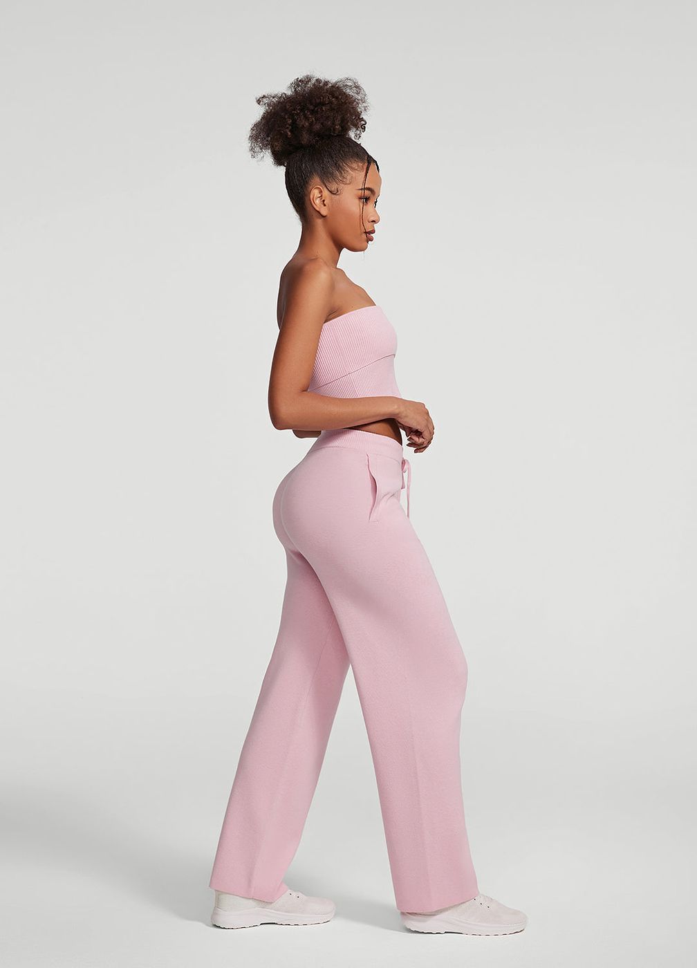 Cozy Luxe Sweatpants in Ballet Pink, detail