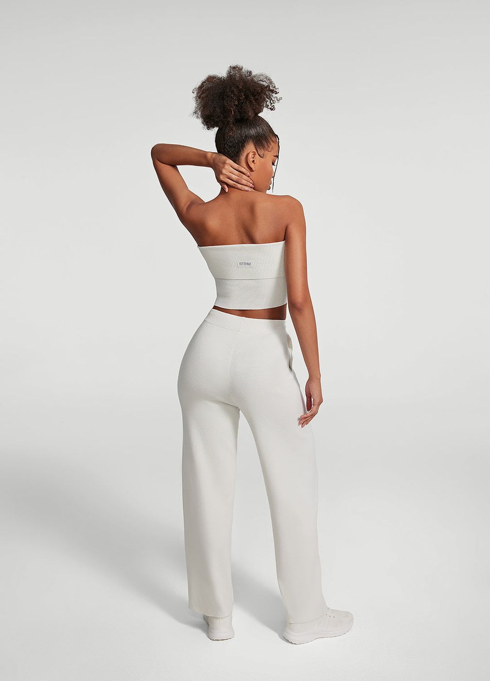 Cozy Luxe Sweatpants in White, detail