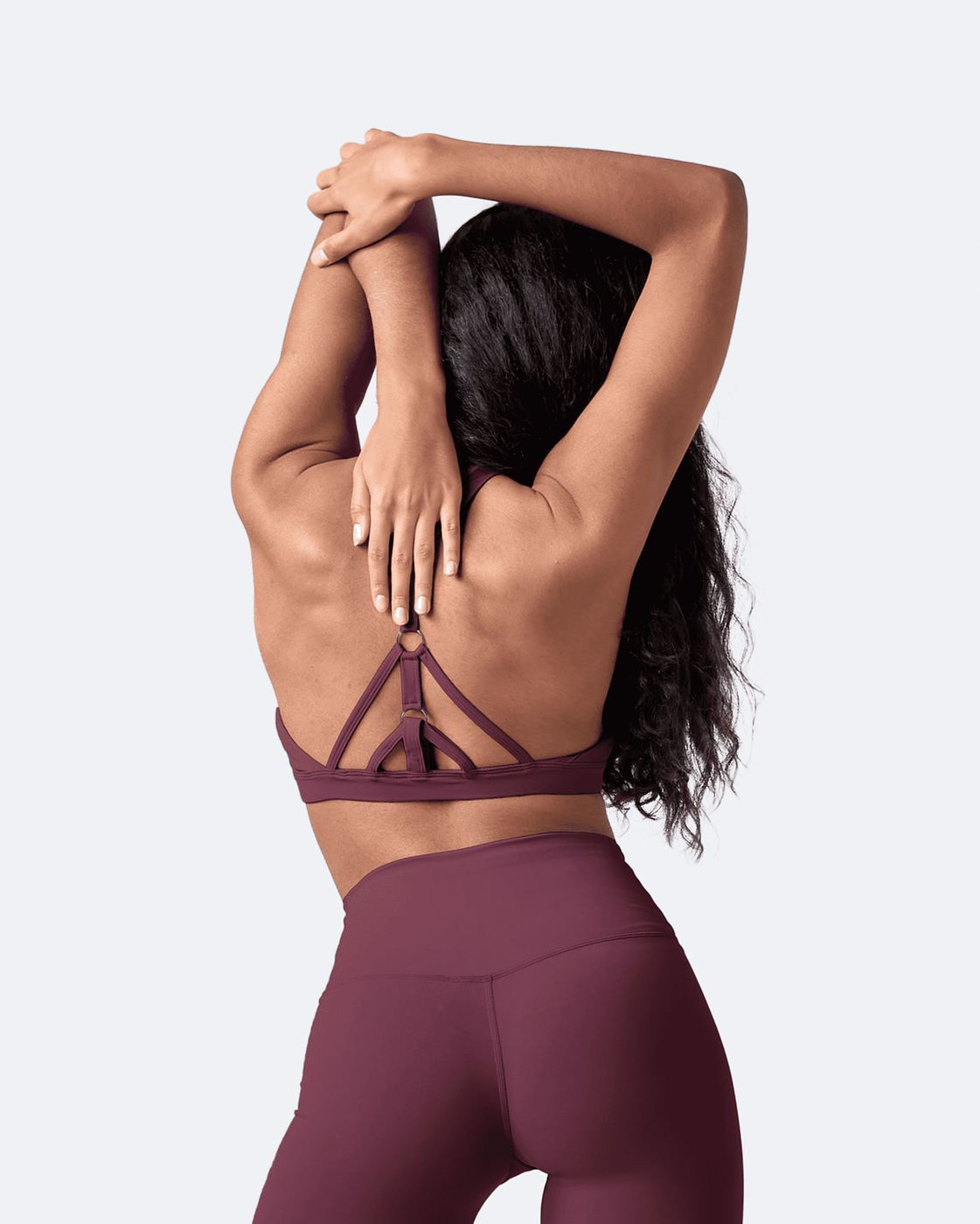 Criss Cross Front Top in Burgundy, detail