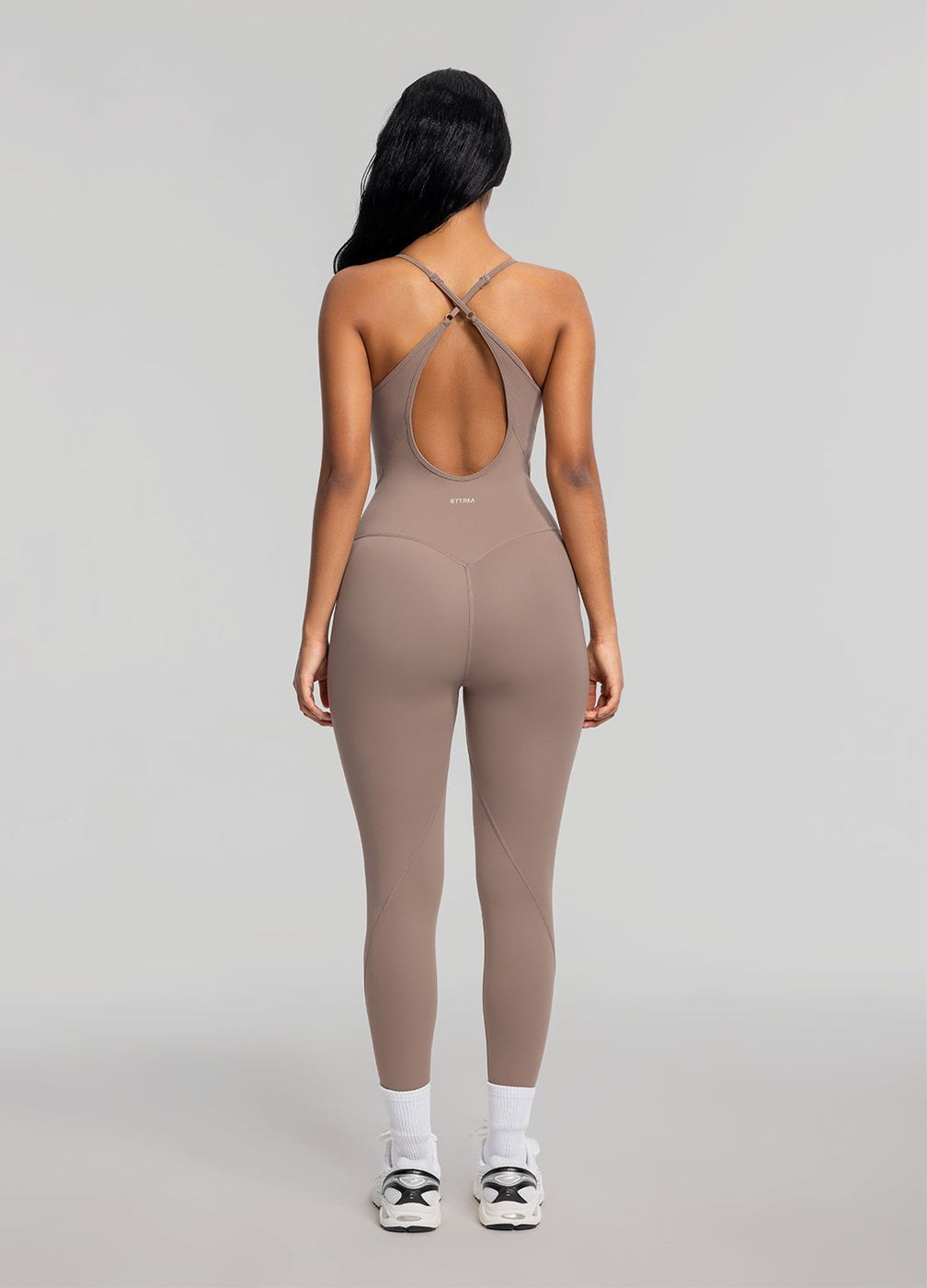 Crossback Bodysuit in Cocoa, detail