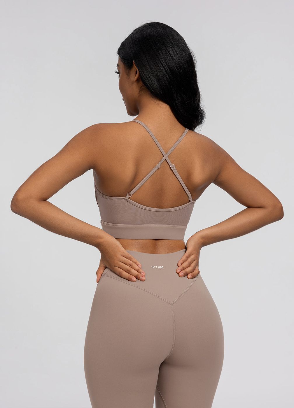 Crossback Bra in Cocoa, detail