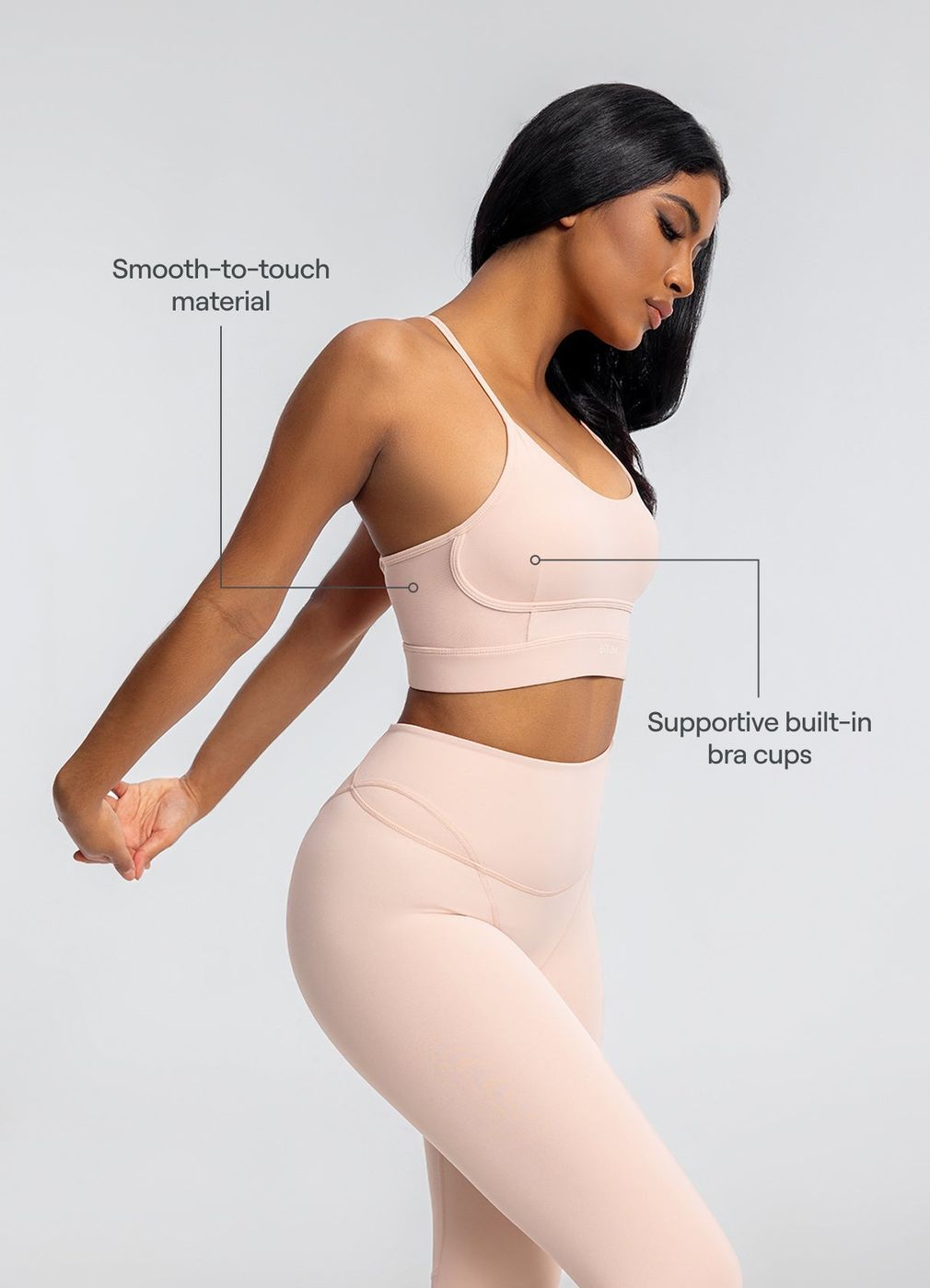Crossback Bra in Seashell, second view
