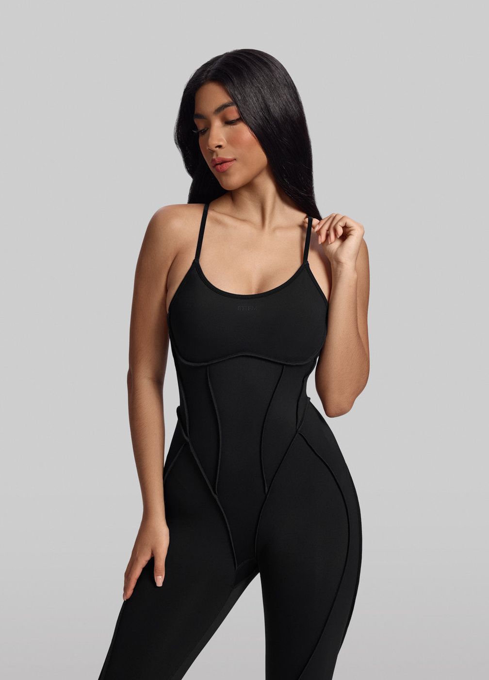 Crossback Catsuit in Black, second view