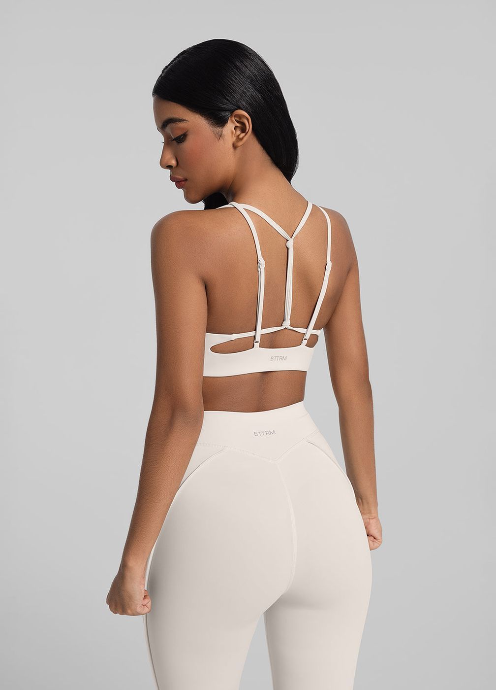 Crossover Cut-out Top in Ivory, detail