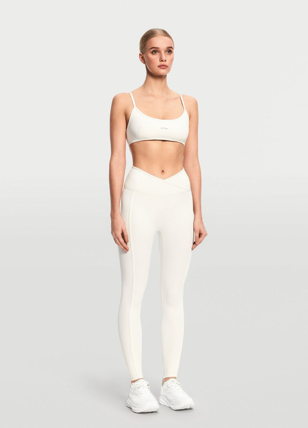 Crossover Waist Leggings in White, second view