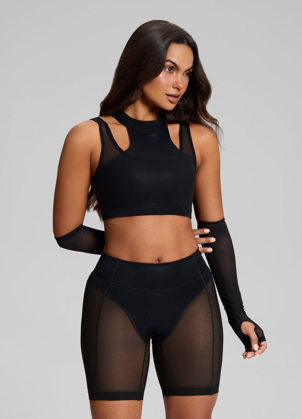 Cutout Top in Black, second view