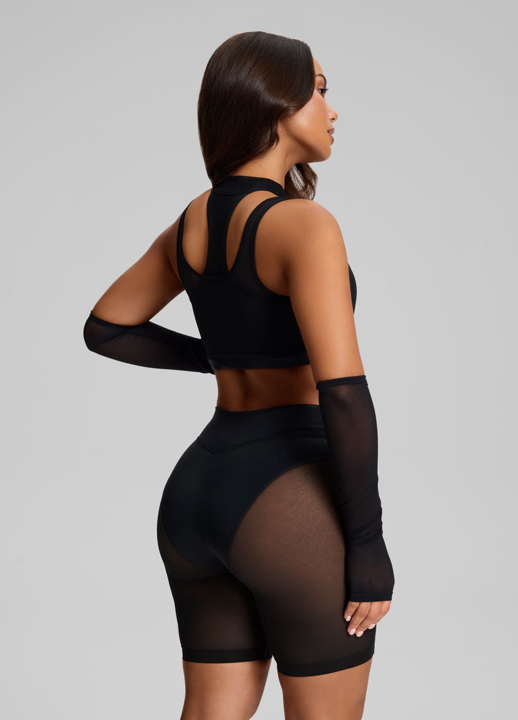 Cutout Top in Black, detail