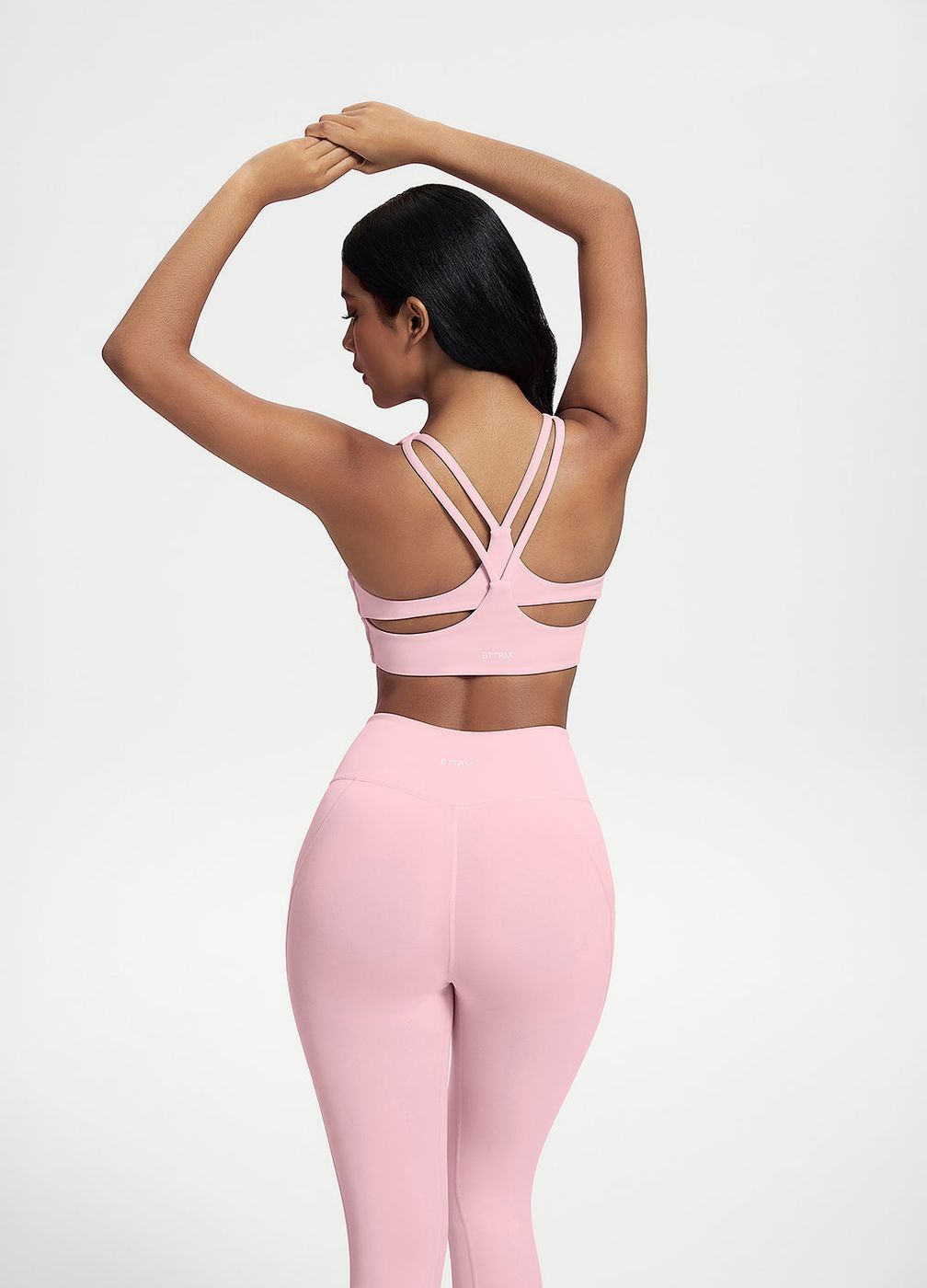 Double Strap Top in Ballet Pink, detail
