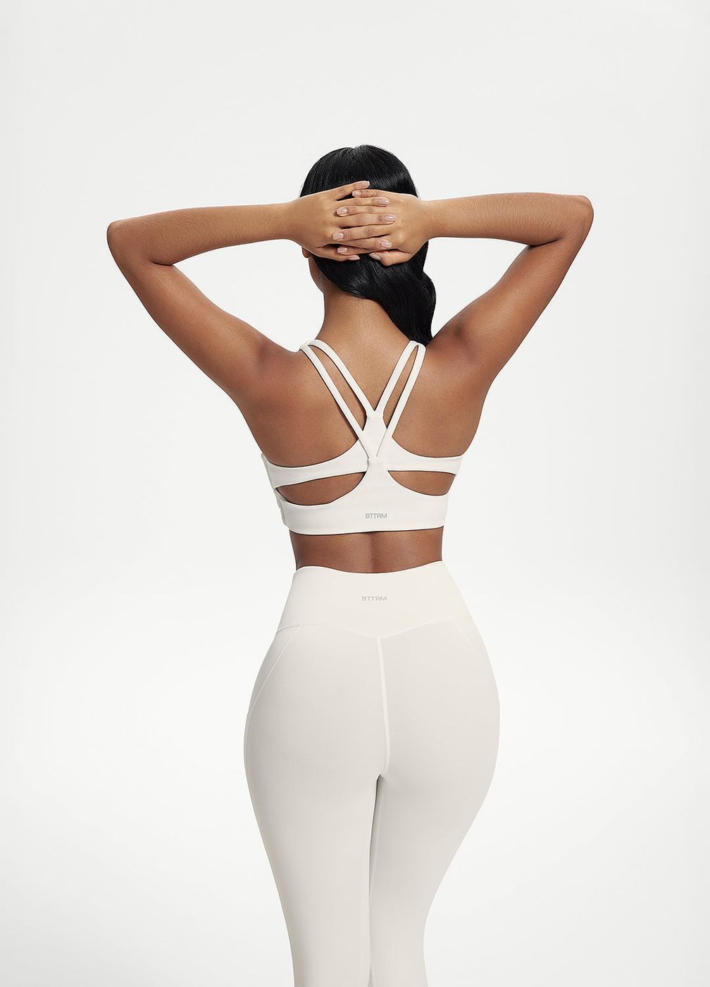 Double Strap Top in White, detail