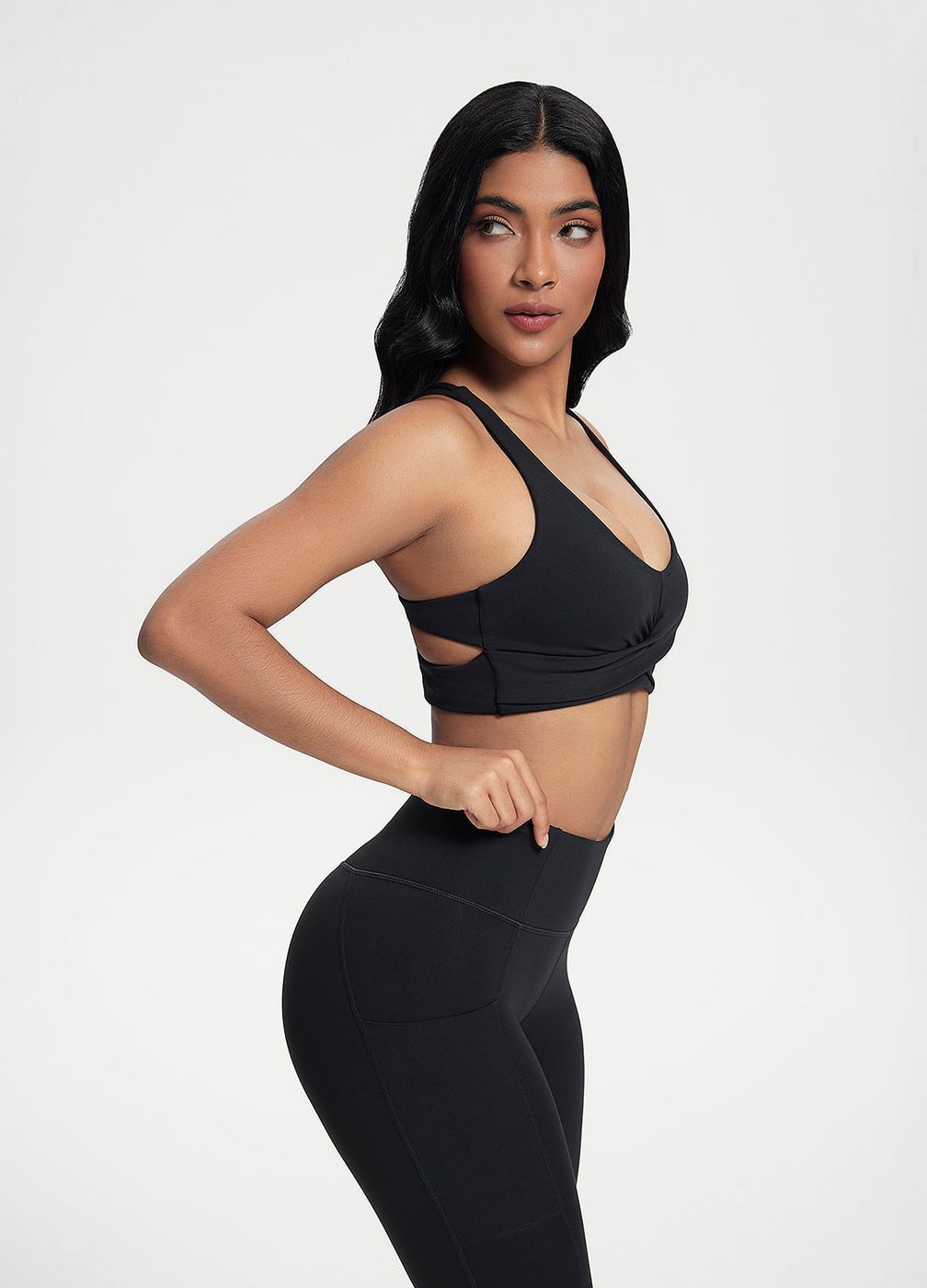 Double Strap Top in Black, second view