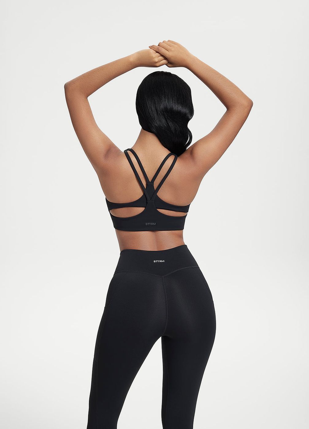 Double Strap Top in Black, detail