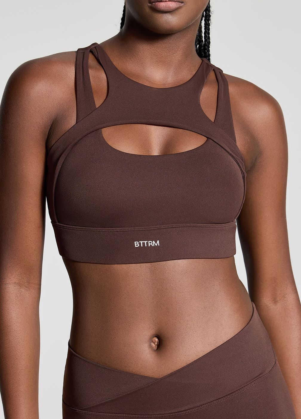 Elegance Cutout Top in Chocolate, second view