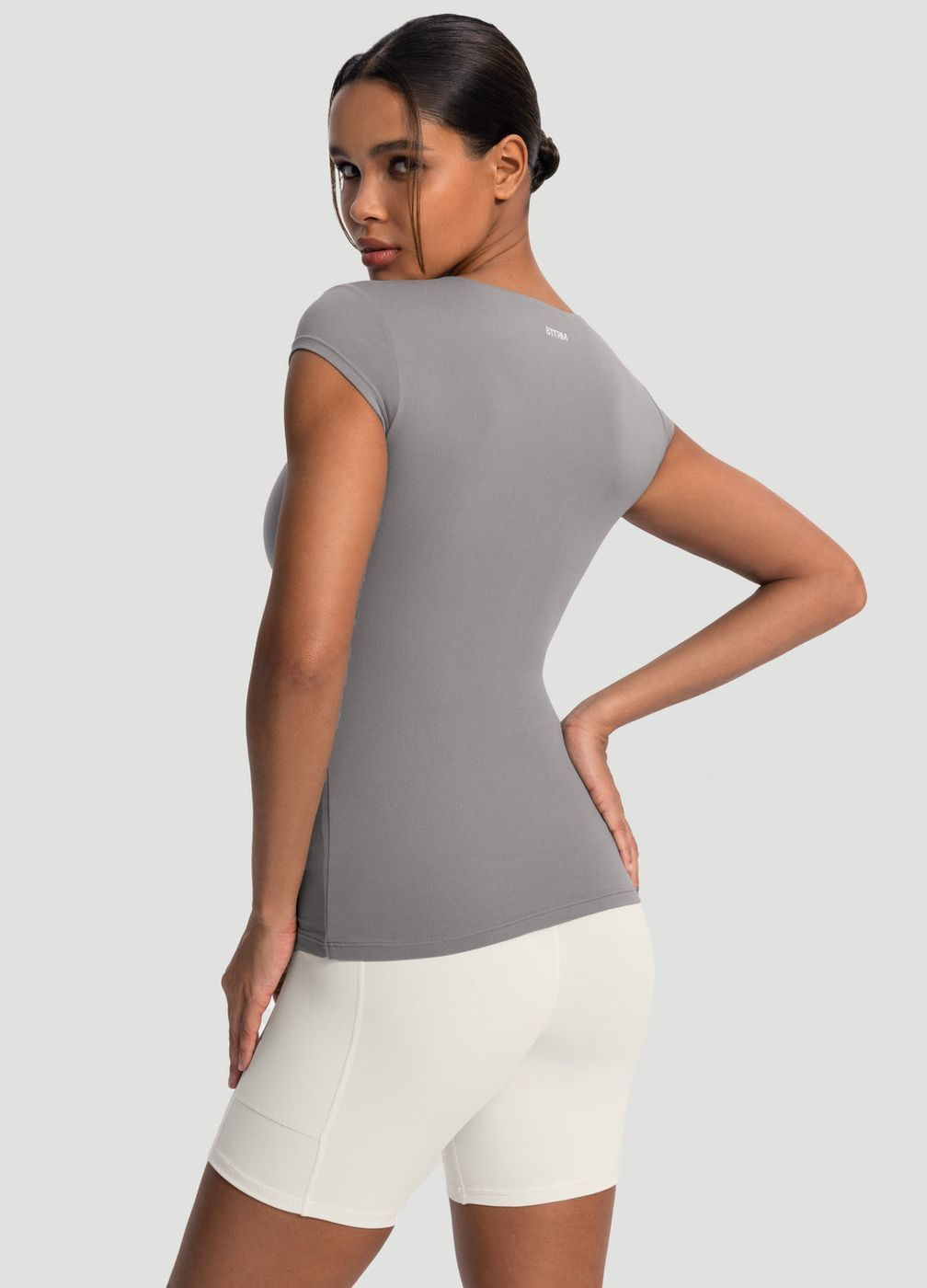 Essential Fitted Tee in Cool Gray, second view
