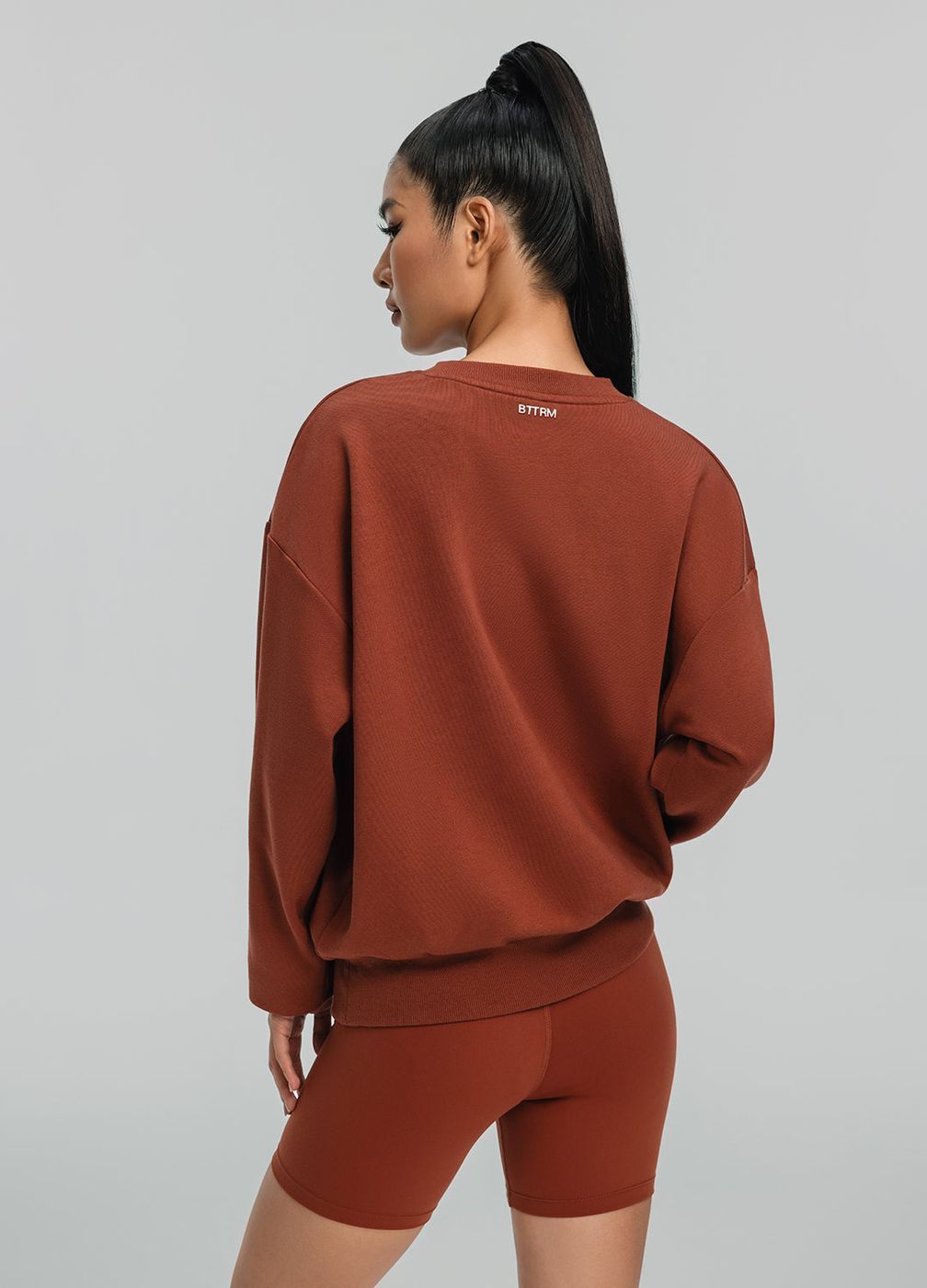 Everyday Active Sweatshirt in Rust Brown, detail