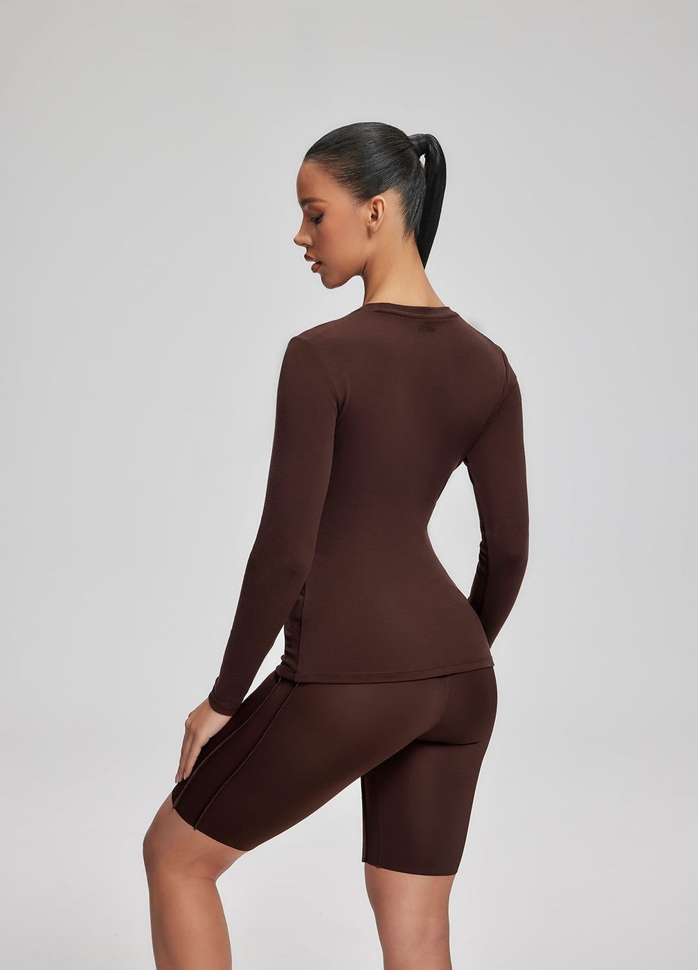 Everyday Long Sleeve Top in Chocolate, second view
