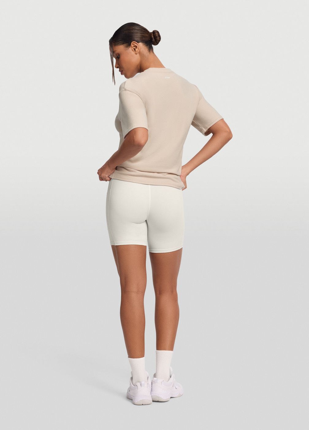 Everyday Relaxed T-shirt in Oat Milk, detail