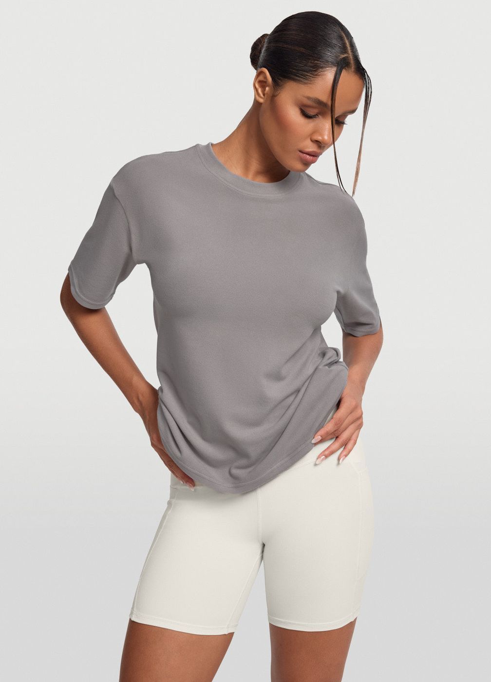Everyday Relaxed T-shirt in Cool Gray, front view