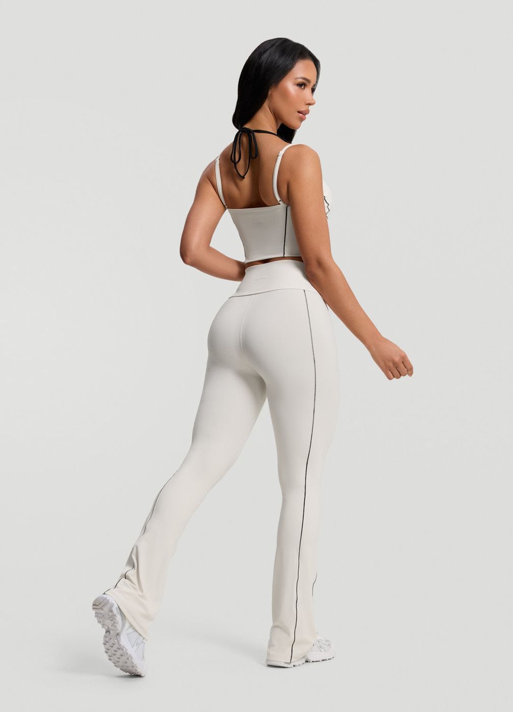 Flared Leggings in Ivory, second view