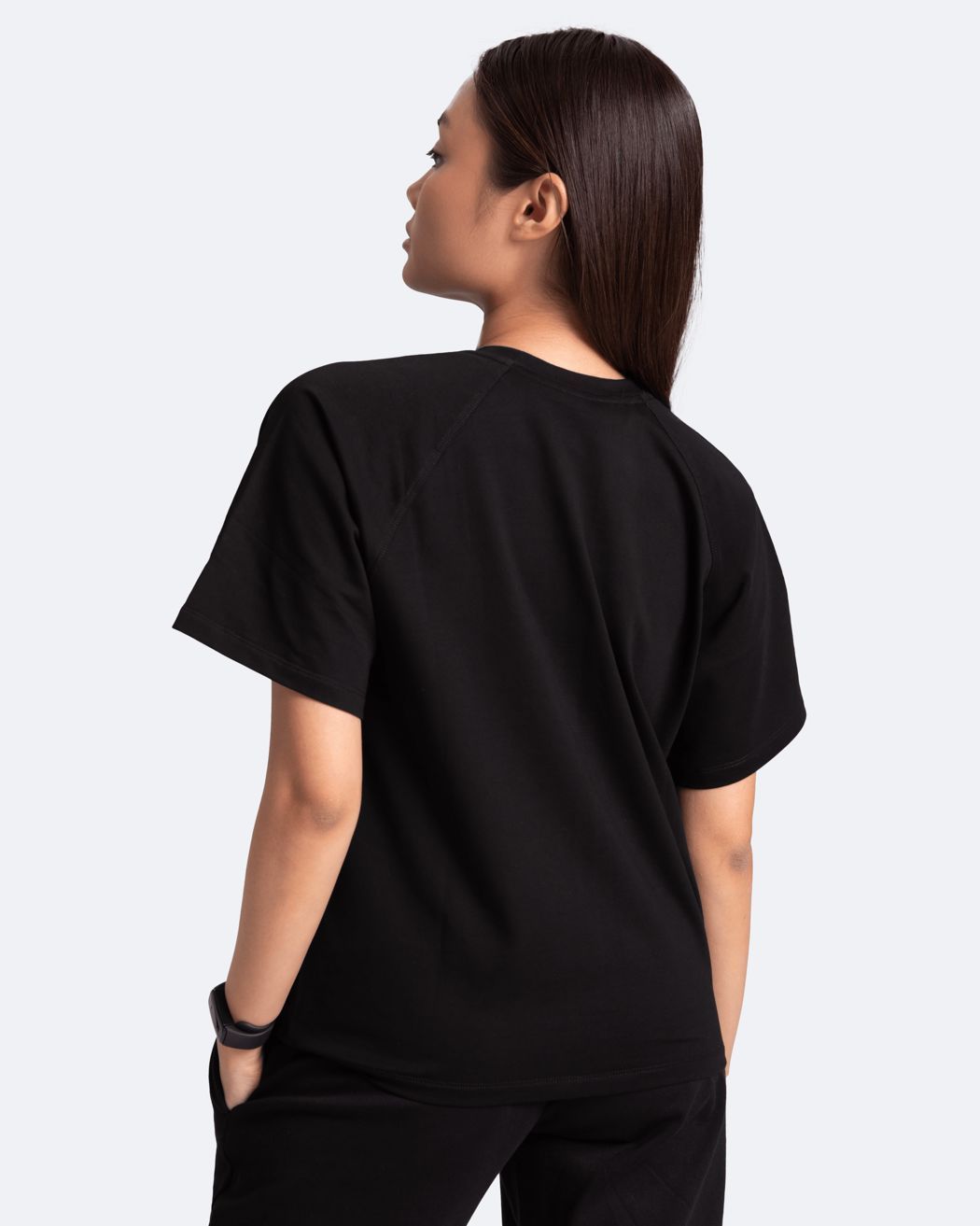 Free Flow T-shirt in Black, detail