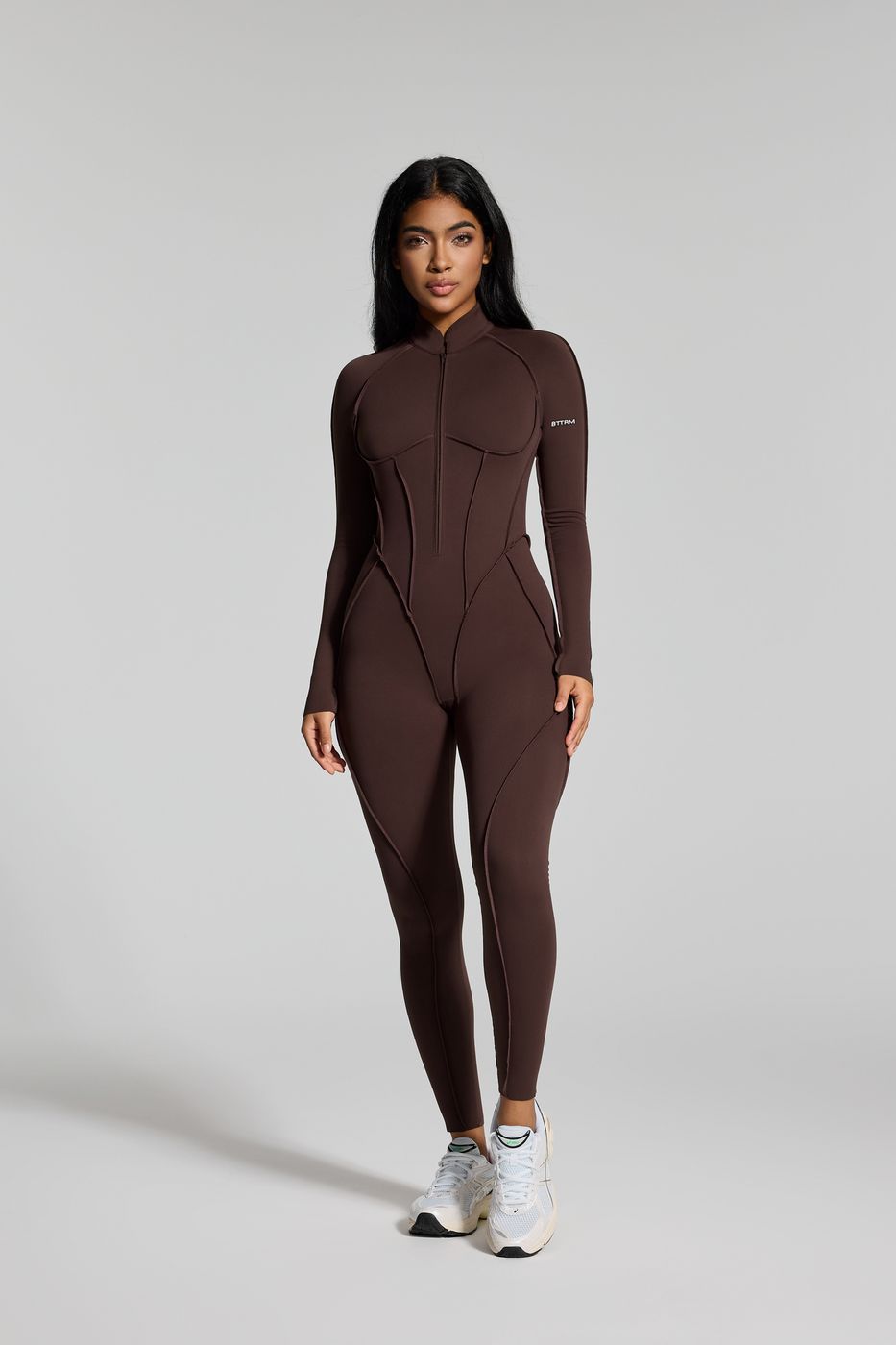 Full-length Catsuit in Chocolate, detail
