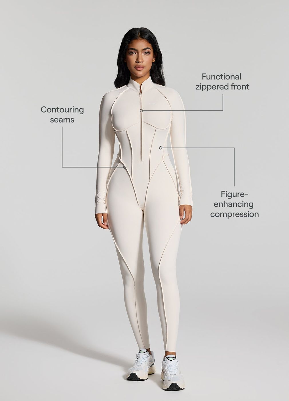 Full-length Catsuit in Ivory, second view