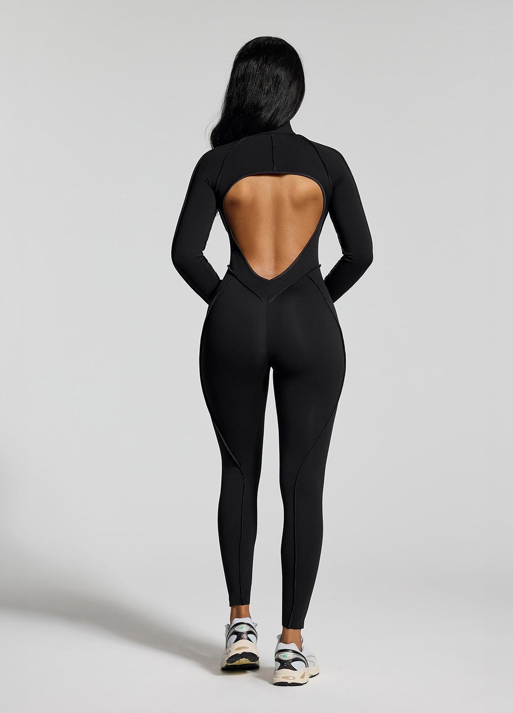 Full-length Catsuit in Black, detail
