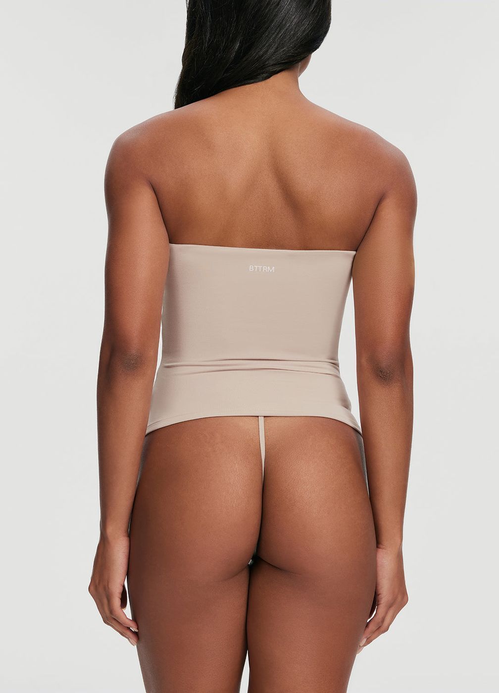 Full-length Tube Top in Oat Milk, second view