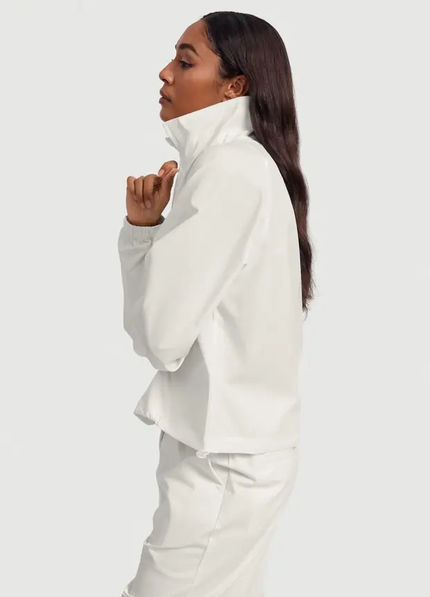 Funnel-neck Jacket in White, second view