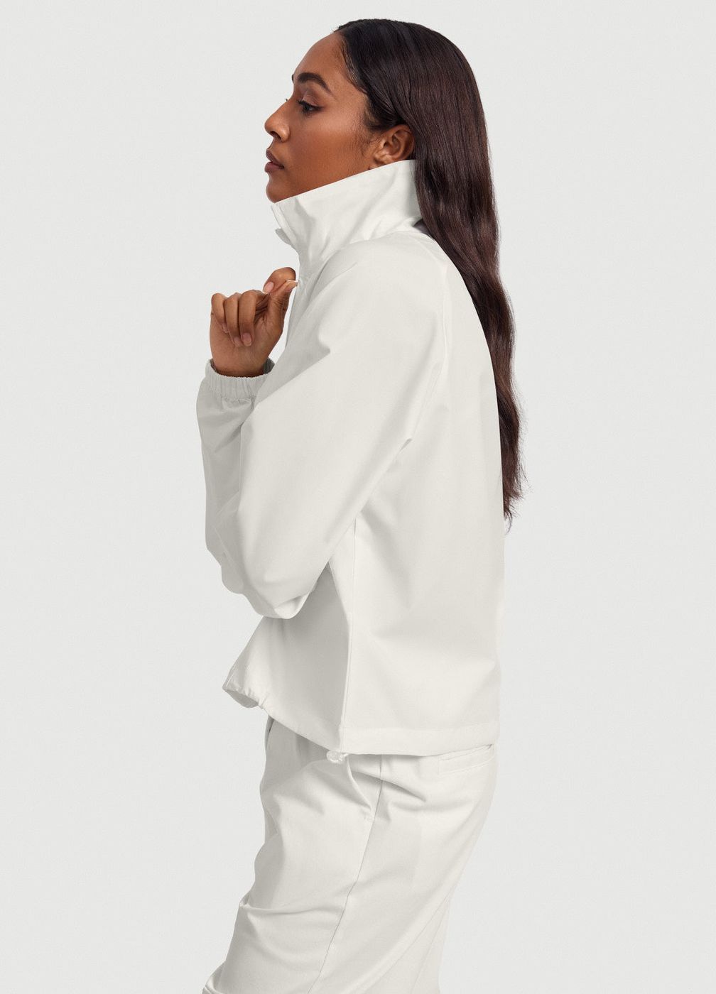 Funnel-neck Jacket in White, second view