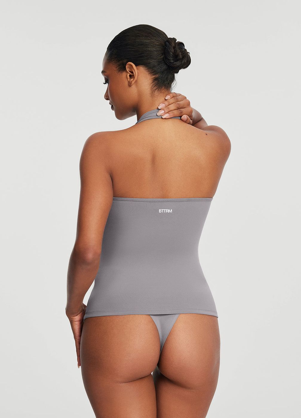Halter Neck Tank Top in Cool Gray, second view