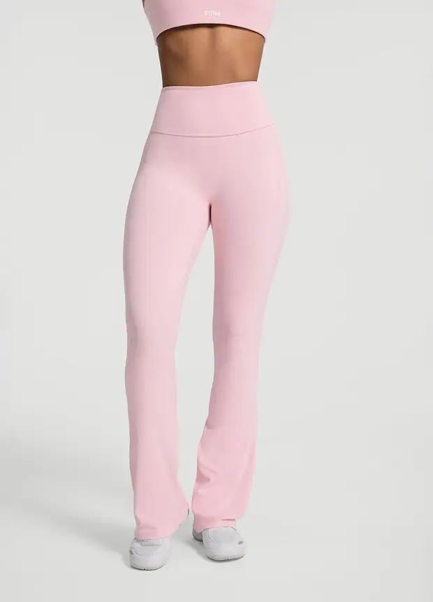 High Waist Leggings in Ballet Pink, front view