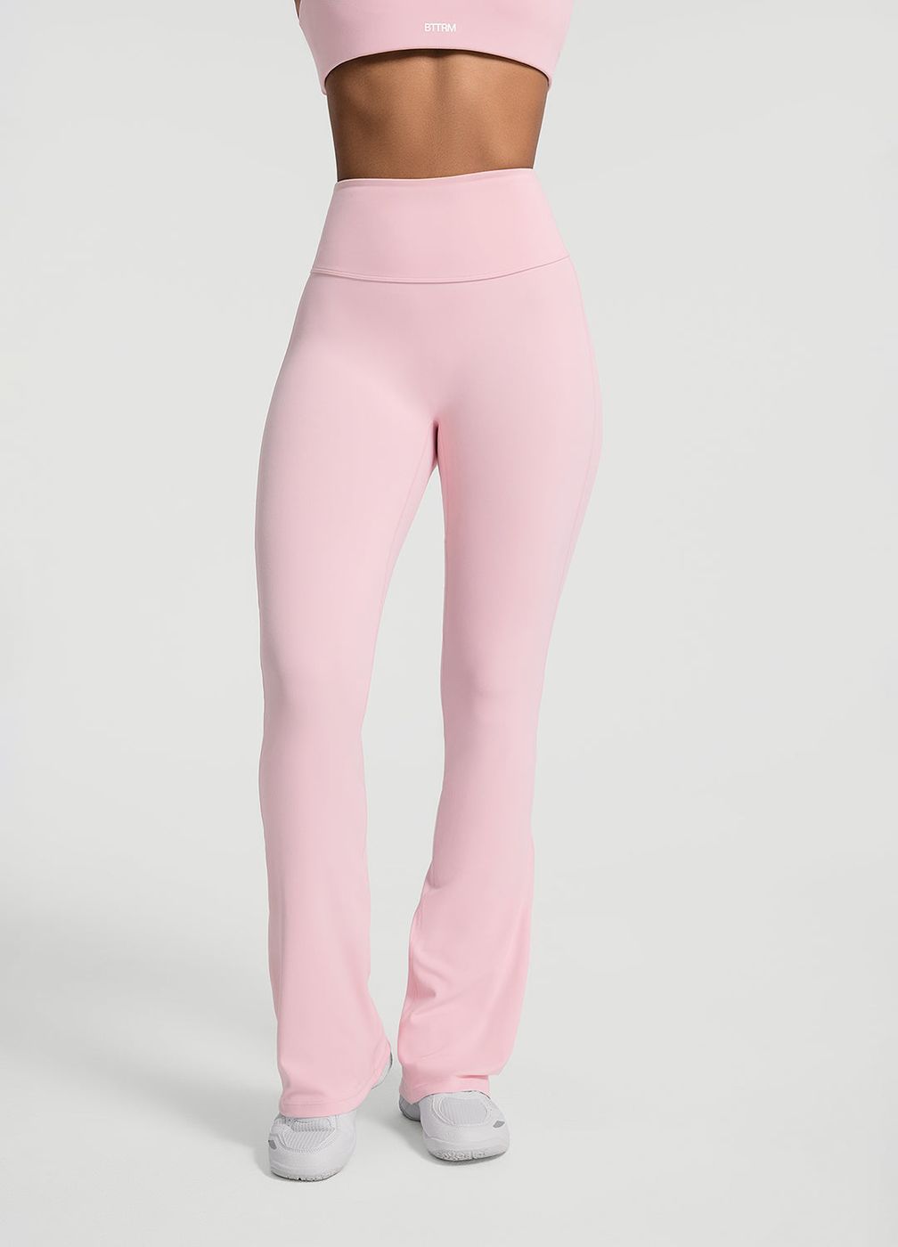 High Waist Leggings in Ballet Pink, front view