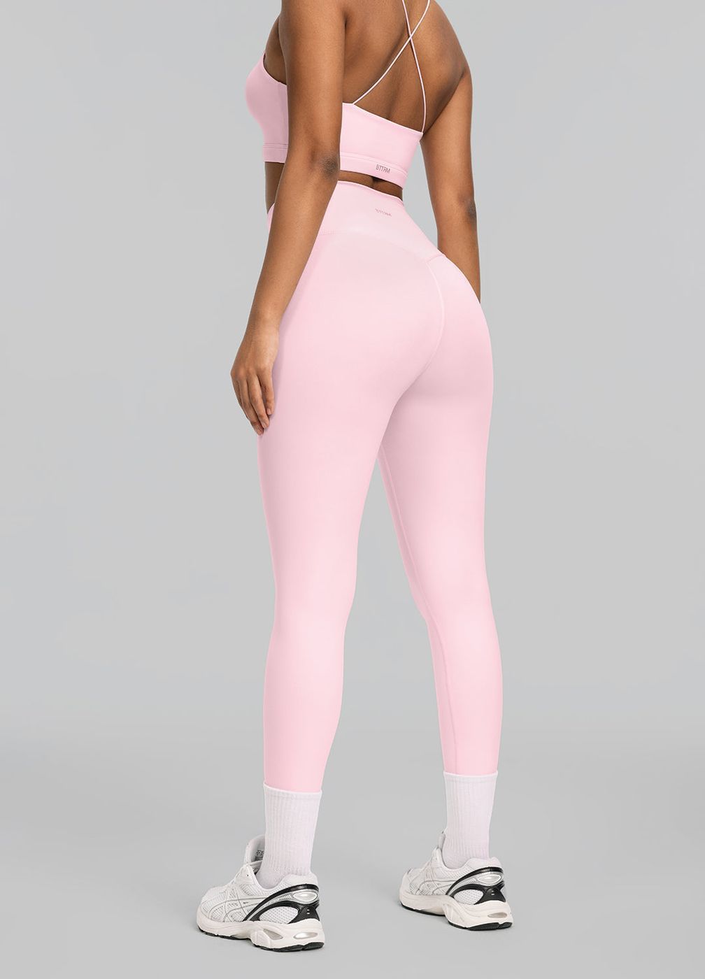 High-waisted ⅞ Leggings in Ballet Pink, detail