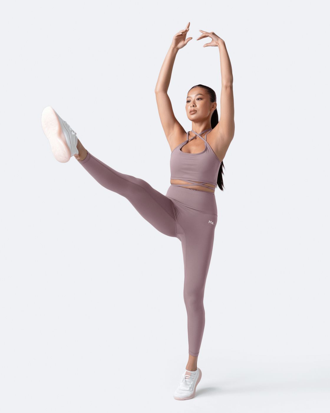 High-waisted ⅞ Leggings in Dusty Pink, second view