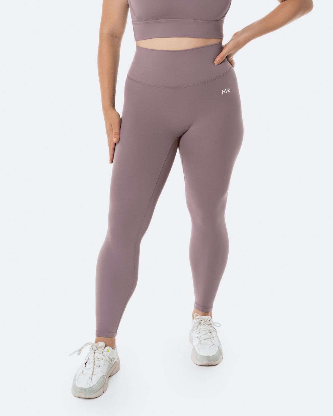 High-waisted ⅞ Leggings in Dusty Pink, detail