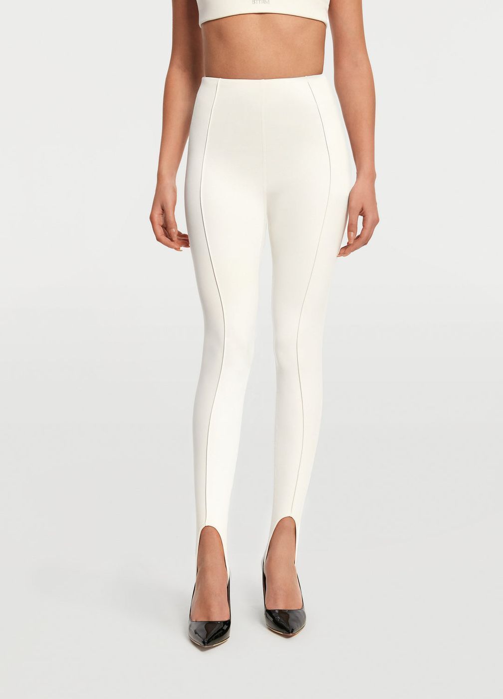 High-waisted Stirrup in White, second view