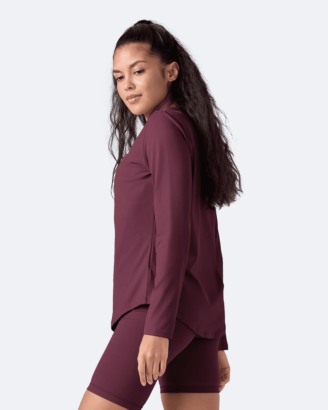 Long Sleeve in Burgundy, detail