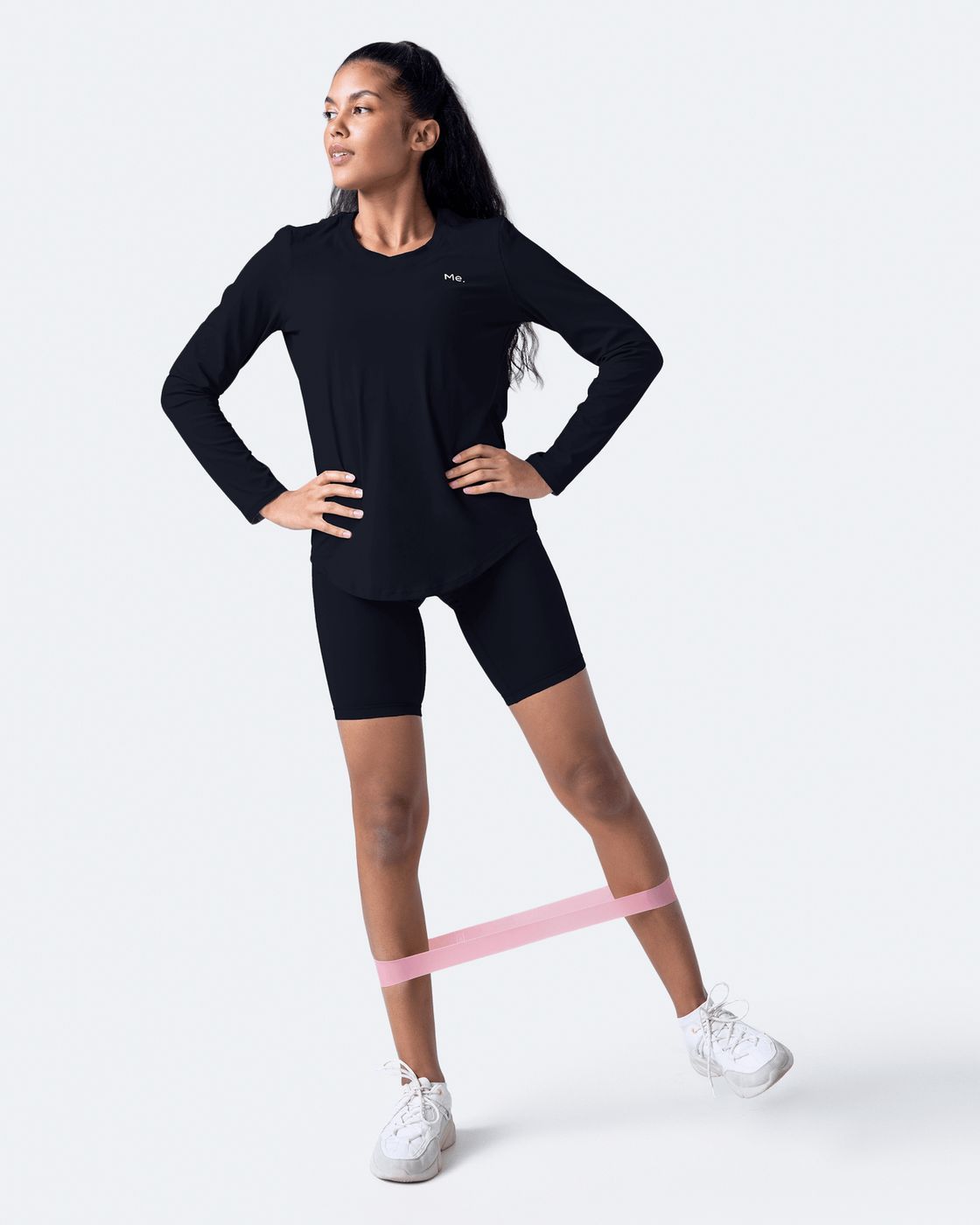 Long Sleeve in Black, front view