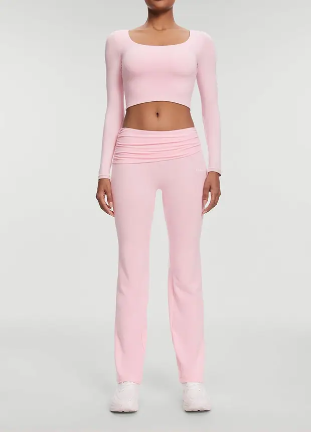 Lounge Pants in Ballet Pink, front view